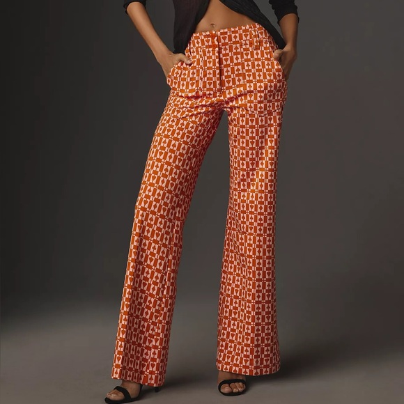 Anthropologie Pants - Maeve by Anthropologie Naomi Ponte Wide-Leg Flare Pants 4